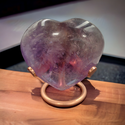 Amethyst Heart Shaped High grade crystals with inclusions N152 (Free Shipping )