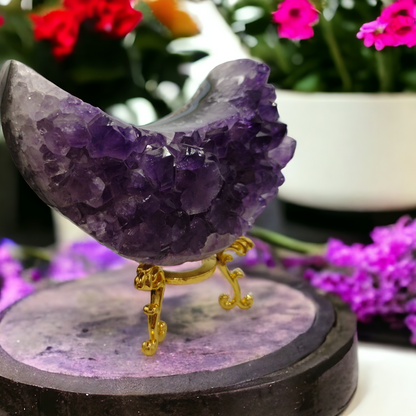 Amethyst Moon Shaped Crystals N146.( Free Shipping )