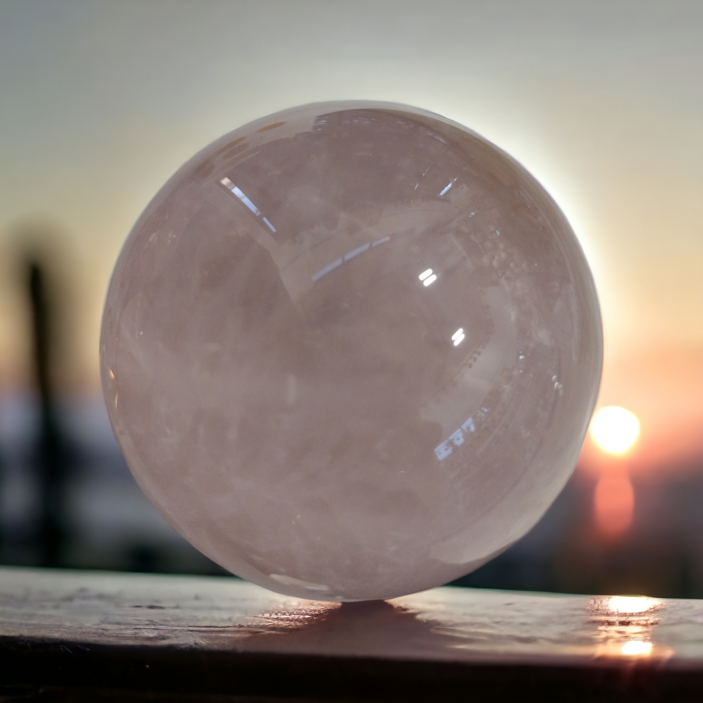 Rose Quartz Sphere Crystals N169.( Free Shipping )