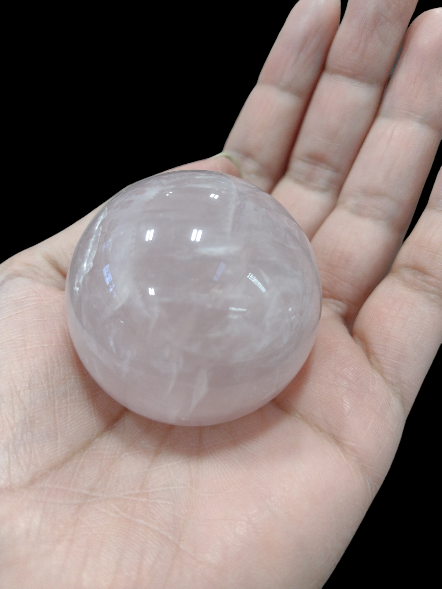 Rose Quartz Sphere Crystals N172.( Free Shipping )