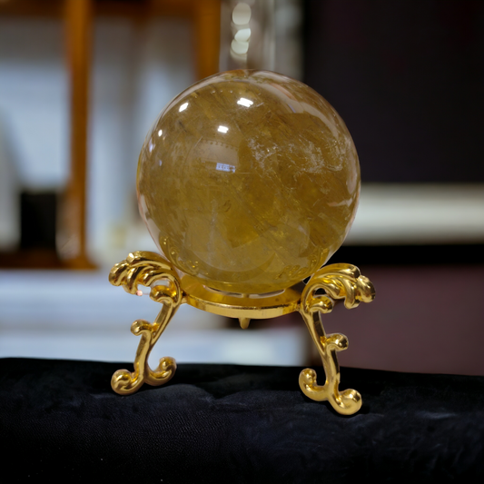 Natural Citrine Crystal Ball N183. ( Free Shipping )