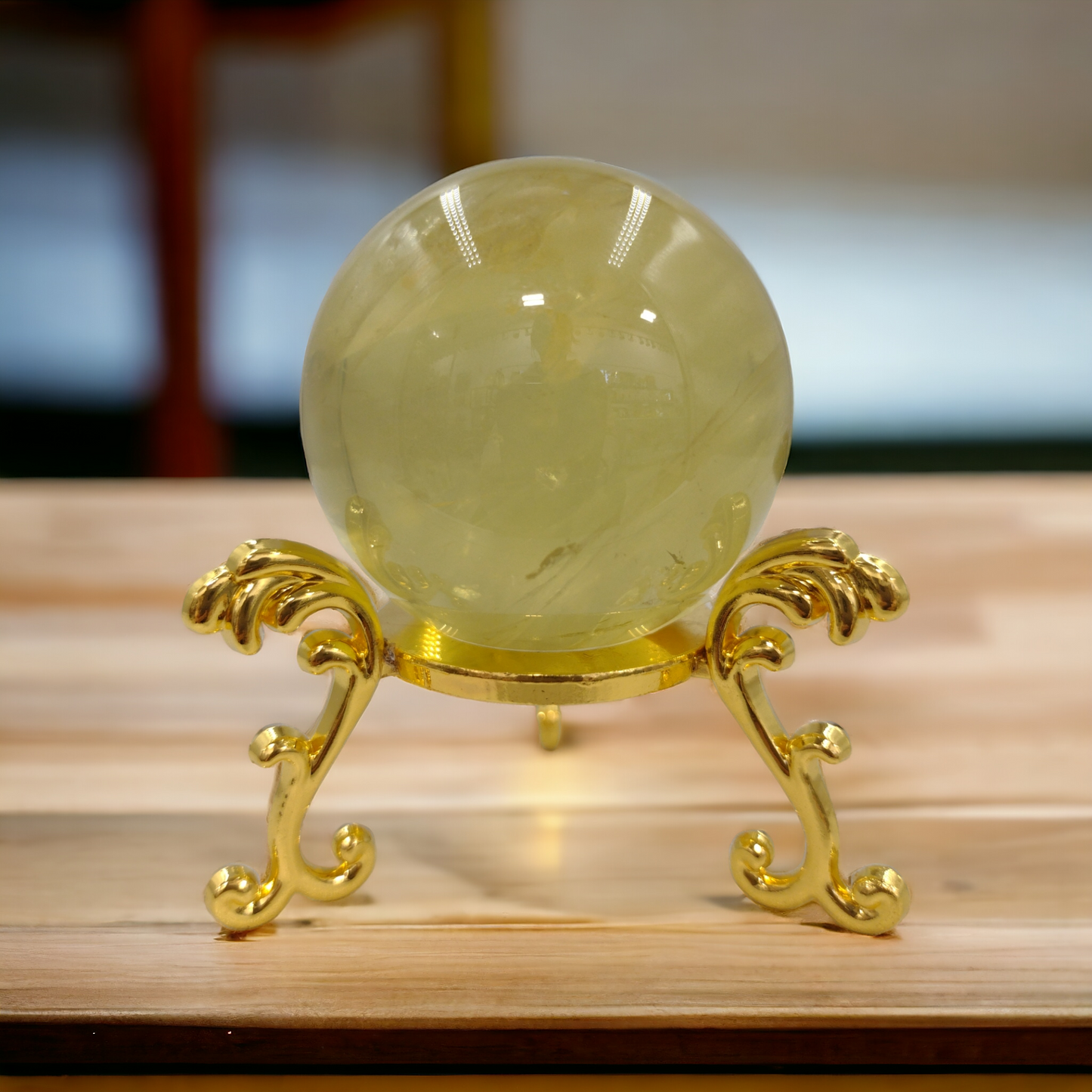 Natural Citrine Crystal Ball N187 ( Free Shipping )