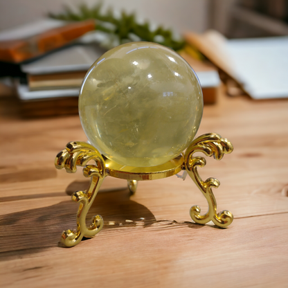 Natural Citrine Crystal Ball N187 ( Free Shipping )