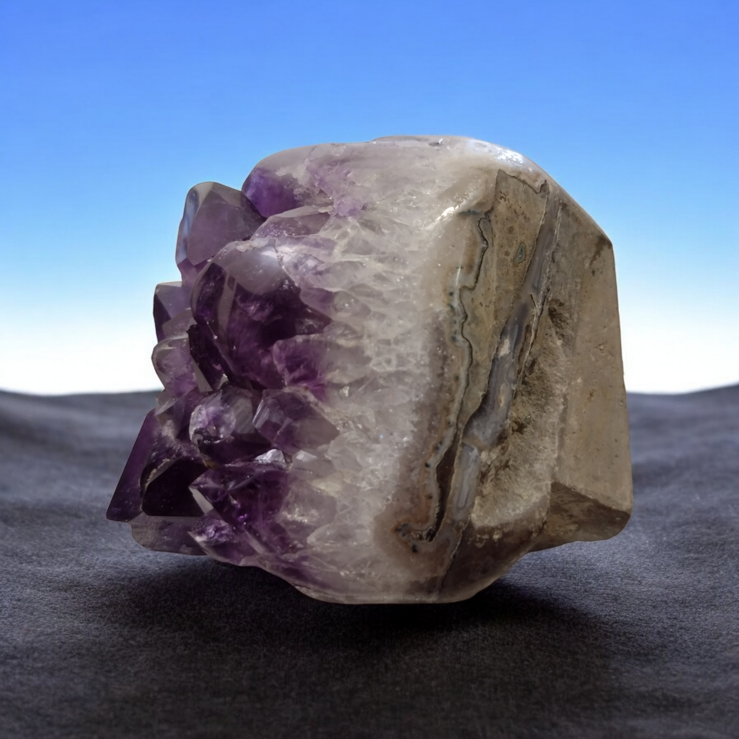 Amethyst Geode from Uruguay N362  ( Free Shipping )
