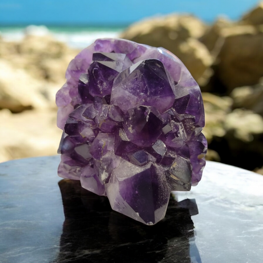 Amethyst Geode from Uruguay N362  ( Free Shipping )