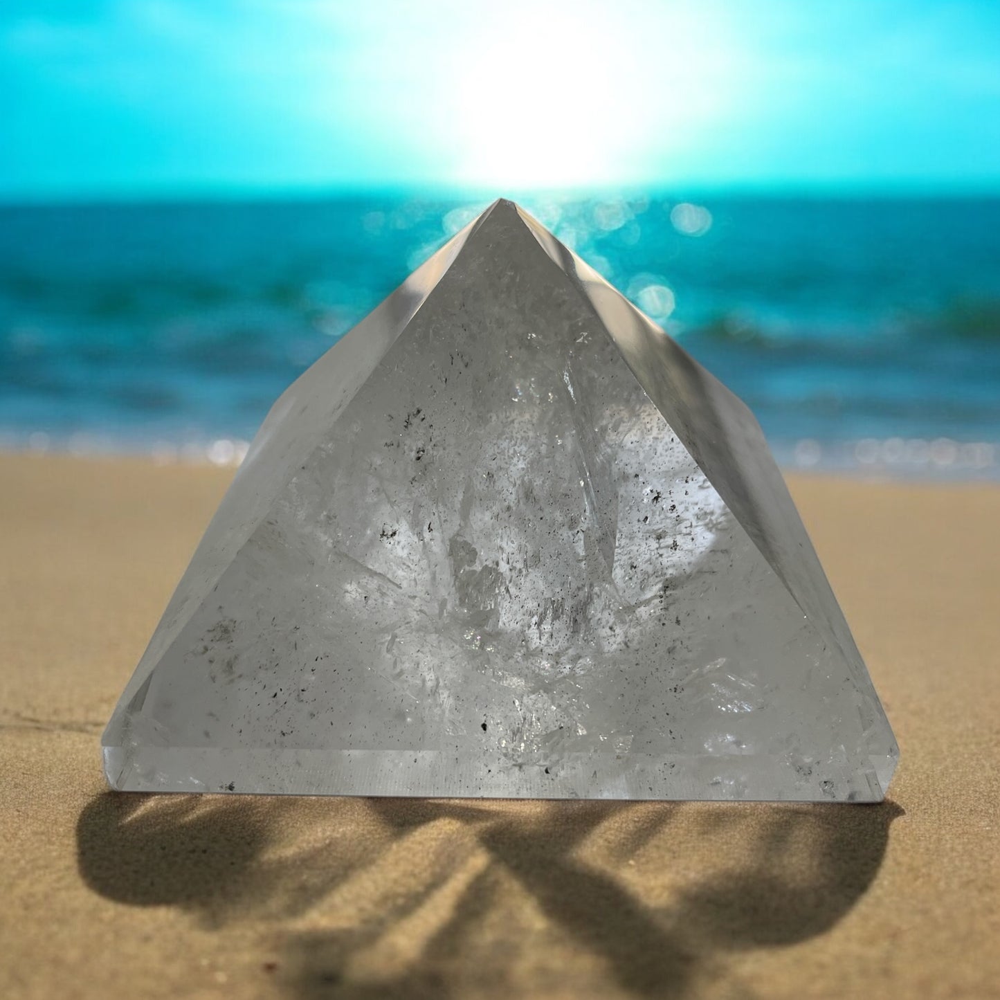 Clear Quartz Pyramid 3.8 inch N319 ( Free Shipping )
