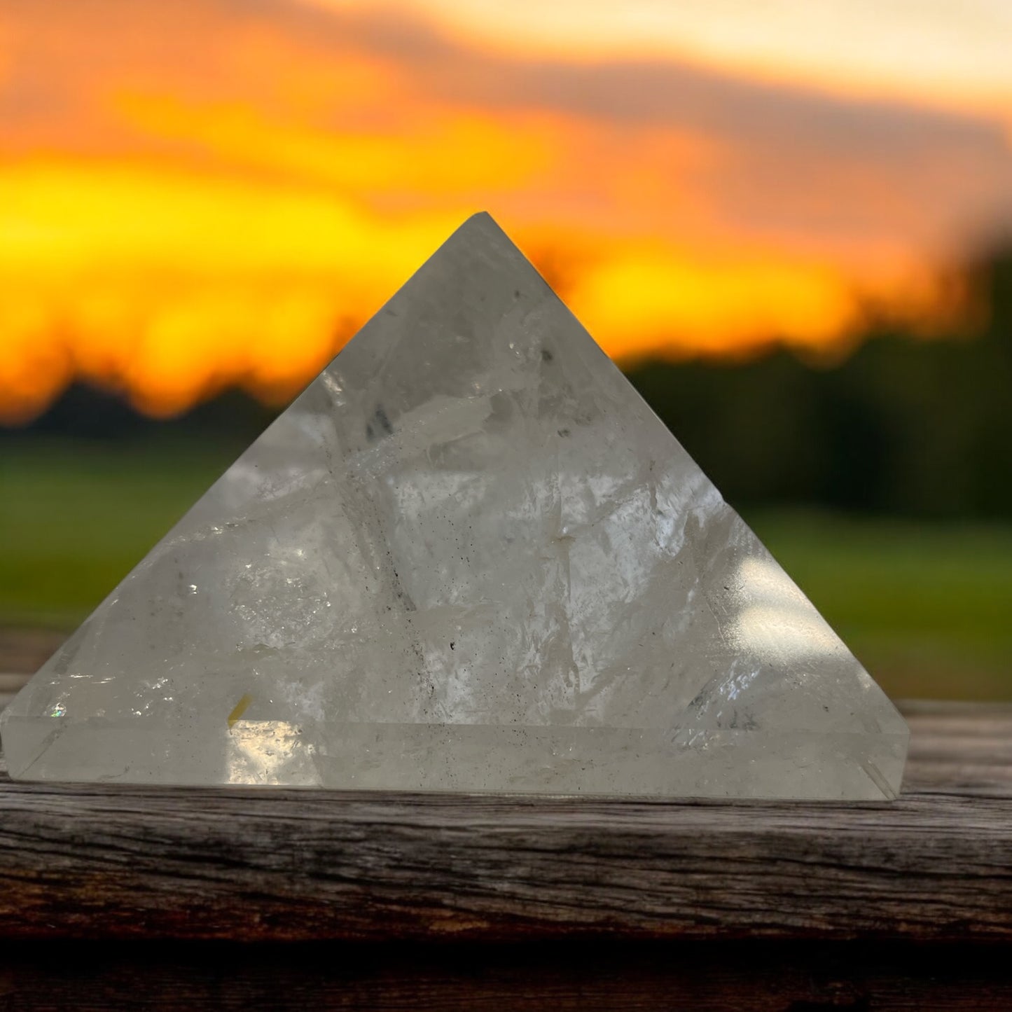 Clear Quartz Pyramid 3.8 inch N319 ( Free Shipping )