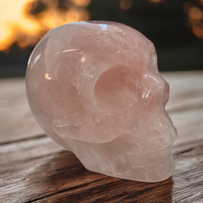 Rose Quartz Skull 4.7 inch N327 ( Free Shipping )