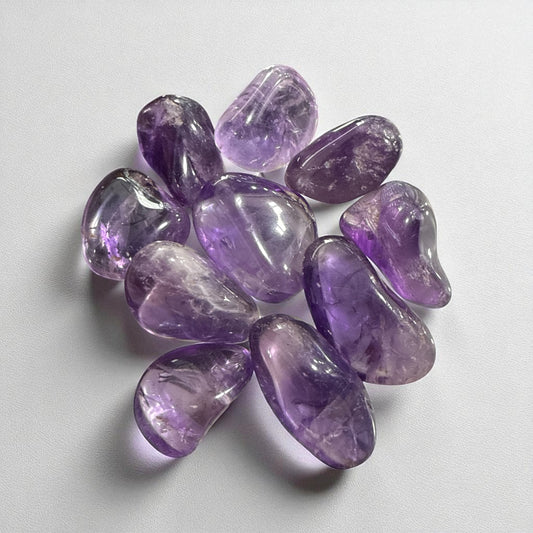 Natural Amethyst Tumble Stones (5 Pieces) (free shipping)