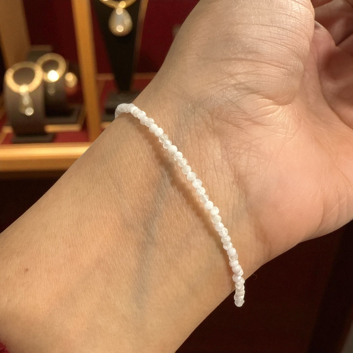 Moonstone bracelet adjustable N455