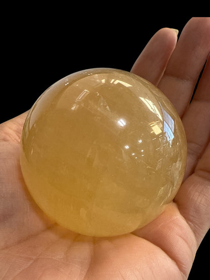 Honey Calcite Sphere N419