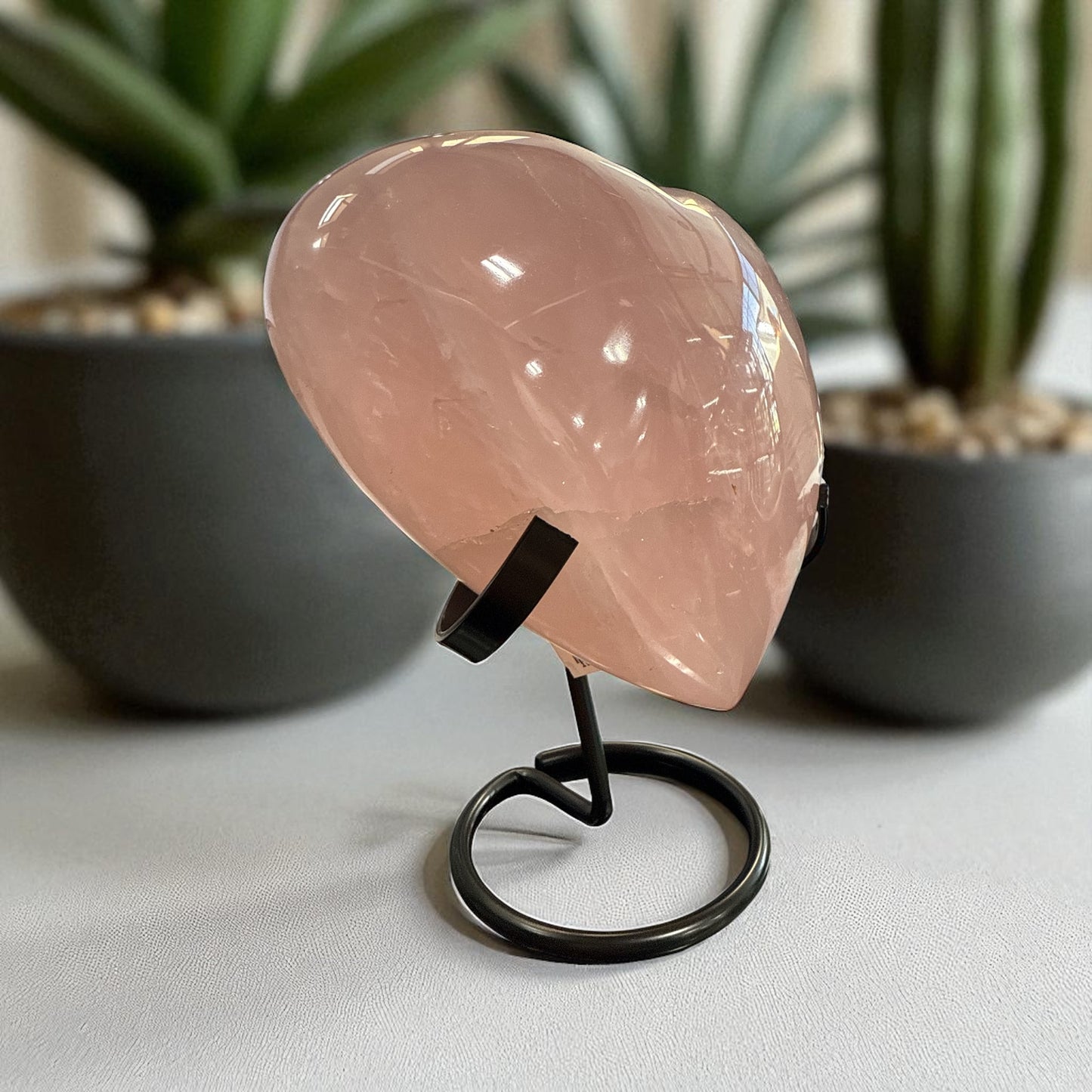Genuine Heart shaped Rose quartz