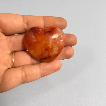 Genuine Carnelian Heart Stones (1 piece) (Free shipping)