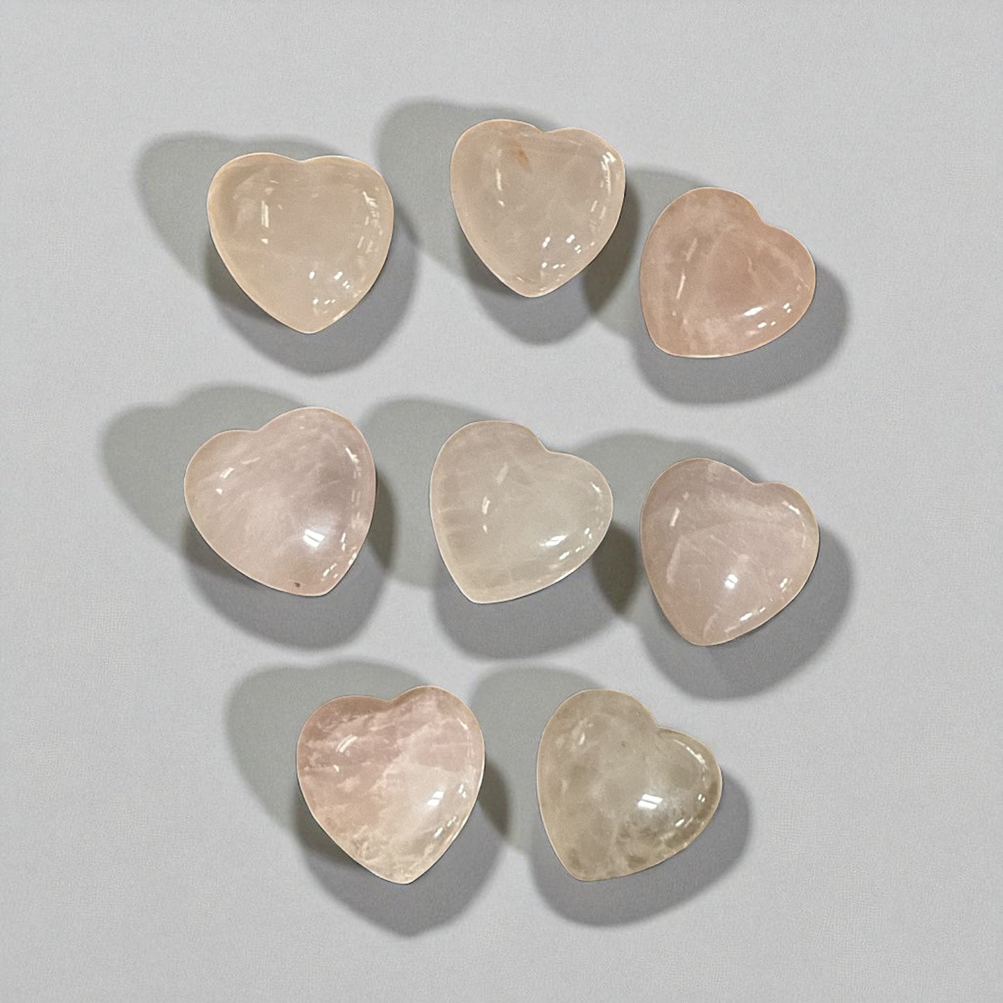 Genuine Rose quartz Small Heart (1 piece) free shipping