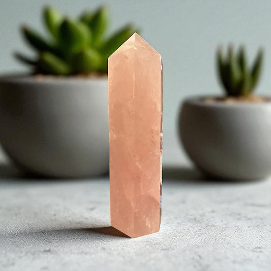 Genuine Rose quartz Tower 116 mm