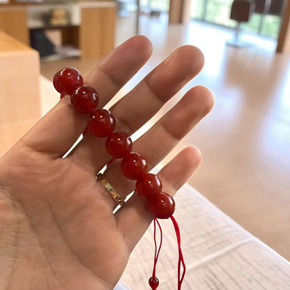 Genuine Carnelian Bracelet 12mm with Adjustable Strings (Free shipping)