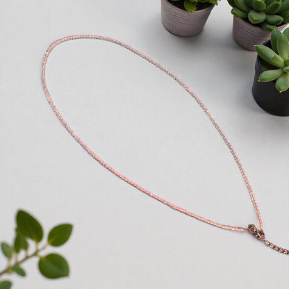 Rose quartz necklace N458