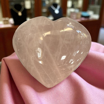 Genuine Heart shaped Rose quartz