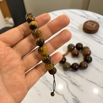 Genuine Tiger eye Bracelet 10mm with Adjustable Strings (Free shipping)
