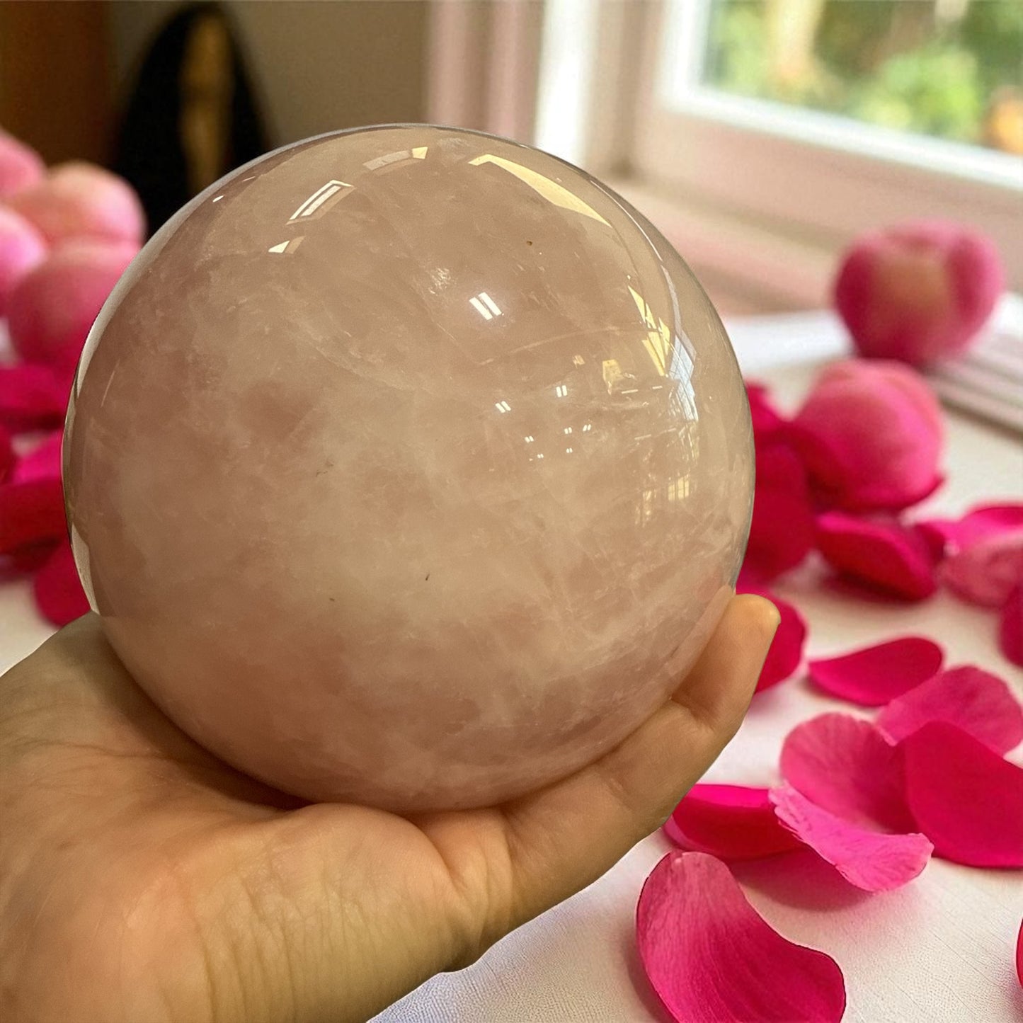 Genuine Rose quartz Sphere 125 mm