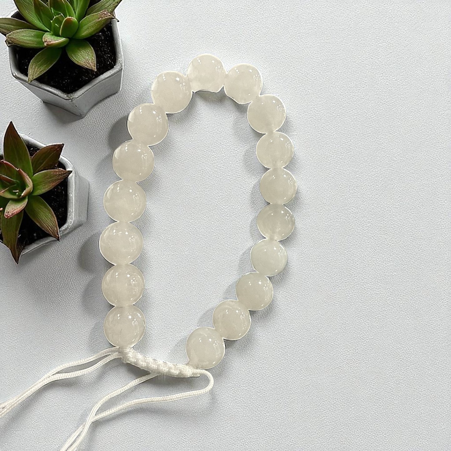 Genuine Calcite Bracelet 10mm with Adjustable Strings (Free shipping)