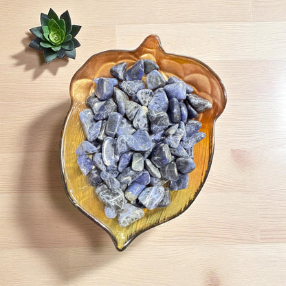 Natural Sodalite tumble stones (free Shipping) 7 Pieces