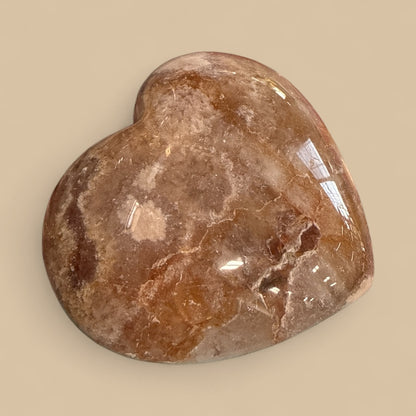 Genuine Heart Shaped flower Agate N409