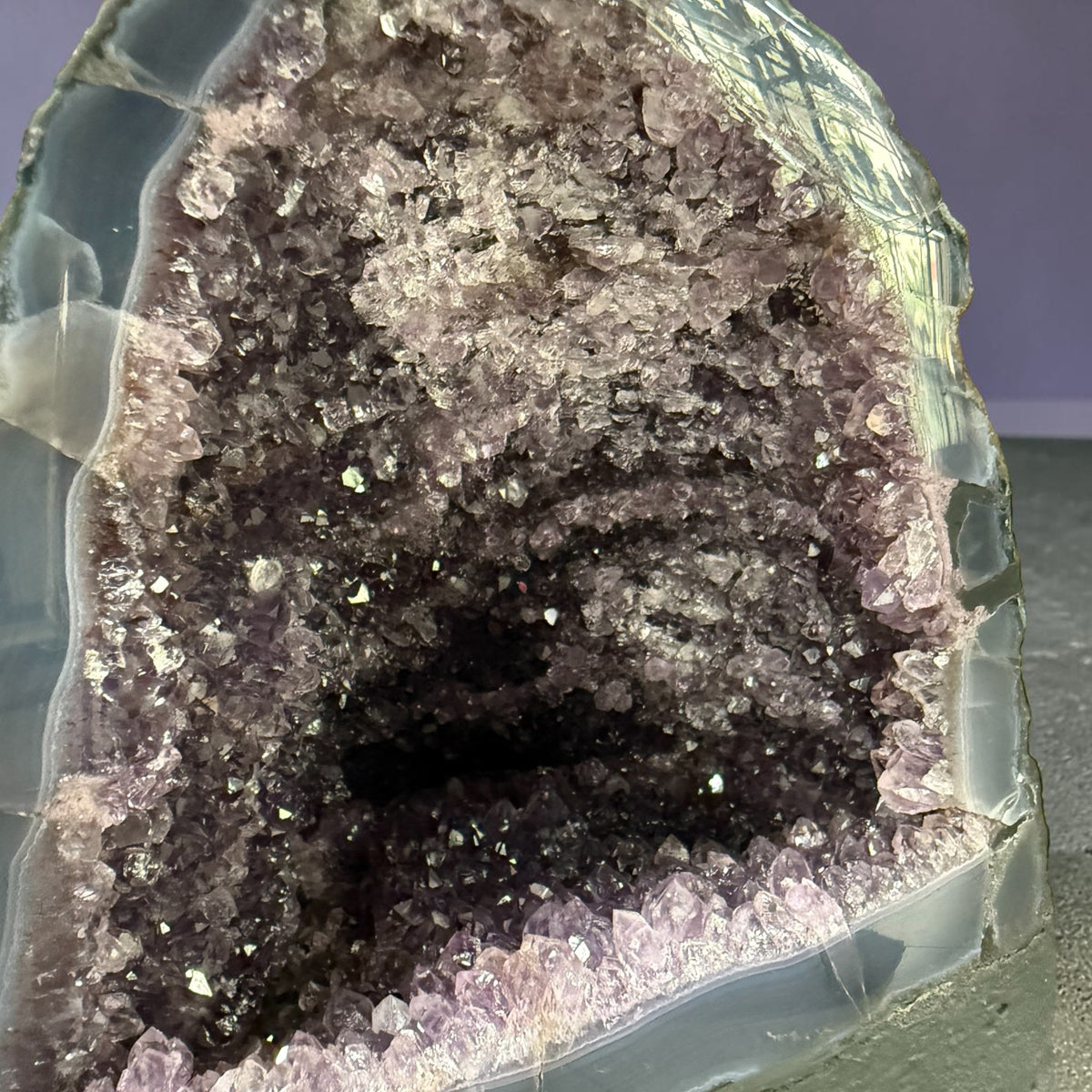 Amethyst Geode Polished from Brazil (Shipping included)  N508