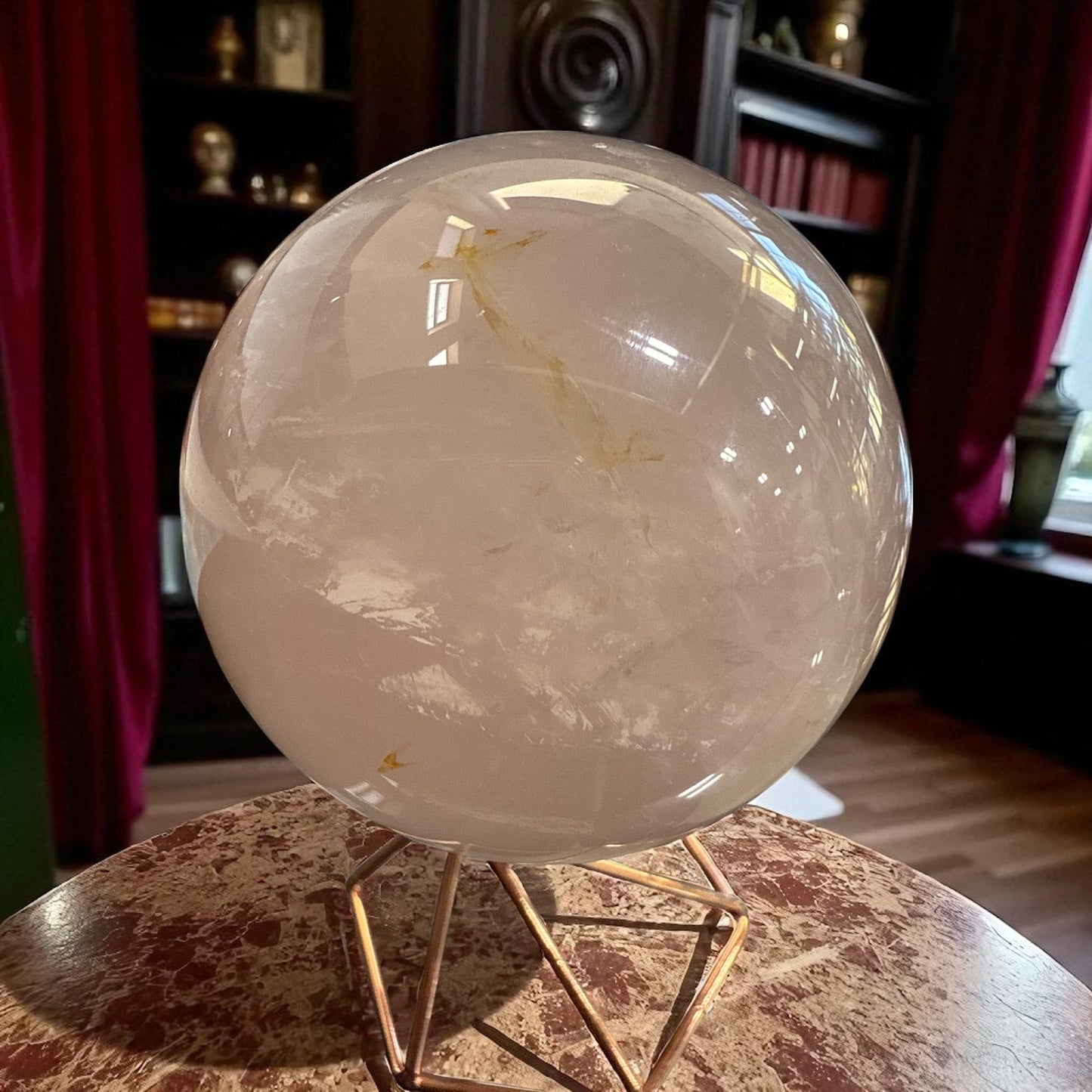 Genuine Rose quartz Sphere 69 mm