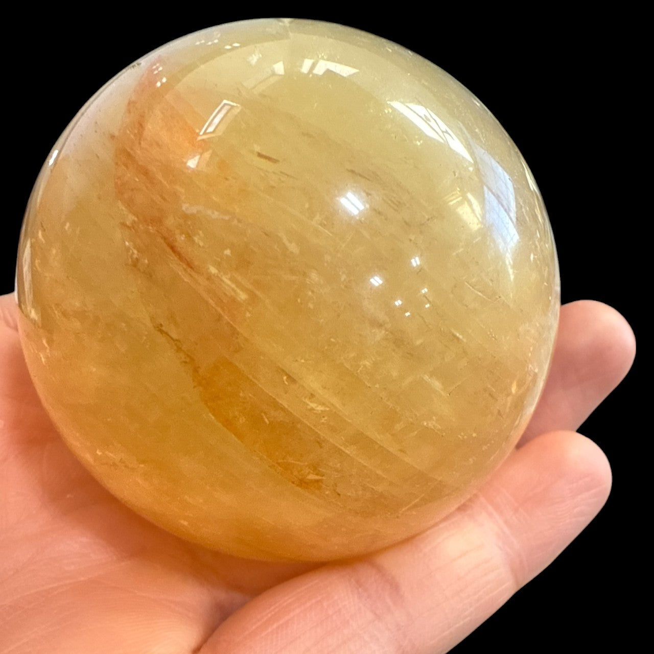 Honey Calcite Sphere N417
