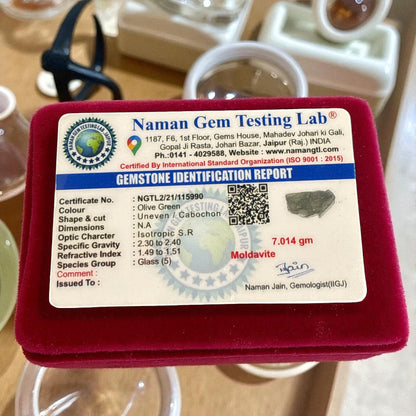 Moldavite (Olive Green) 7.014 Gm N374