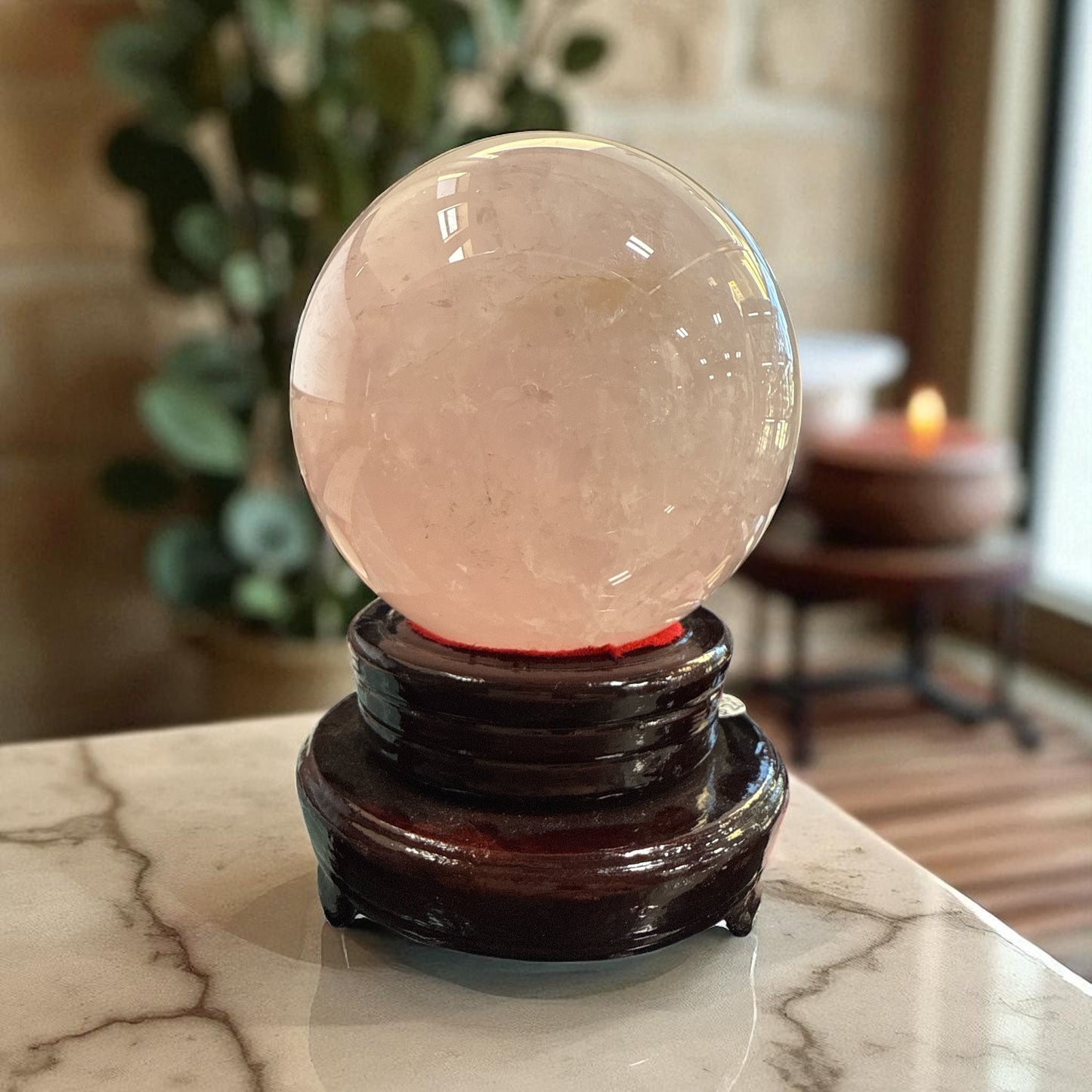 Genuine Rose quartz Sphere 102 mm