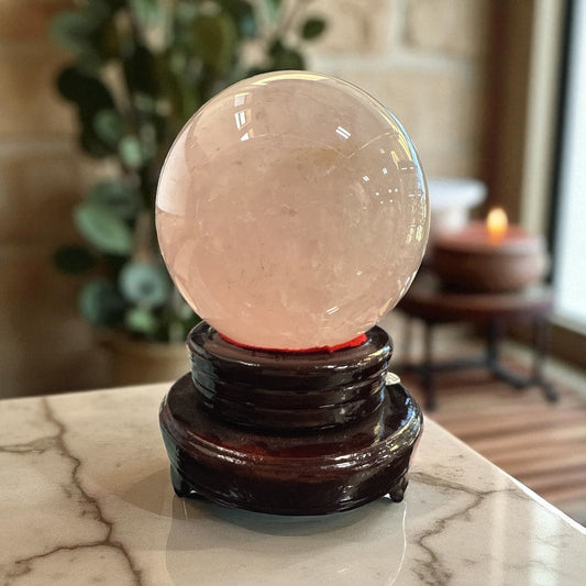 Genuine Rose quartz Sphere 102 mm