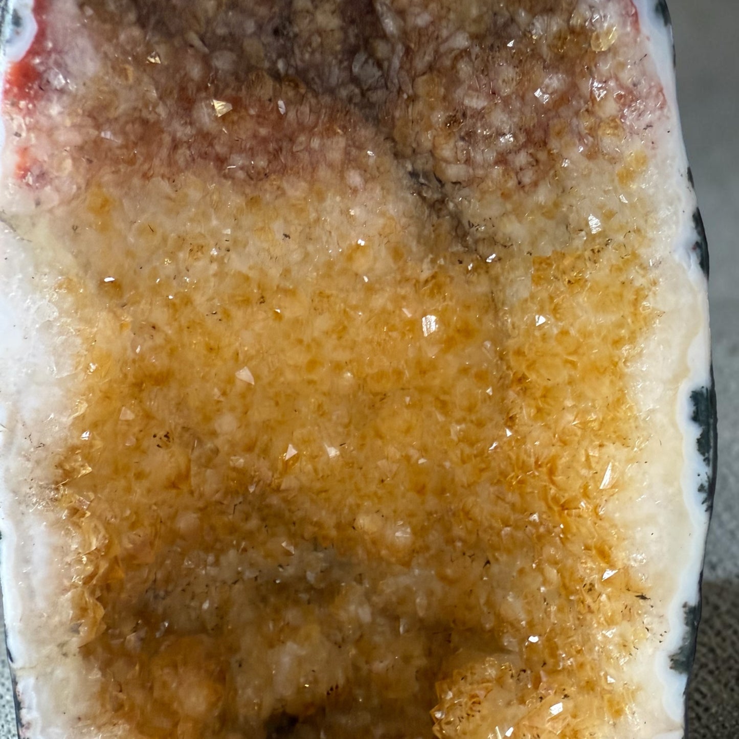 Citrine (heated amethyst) Geode 11 inch