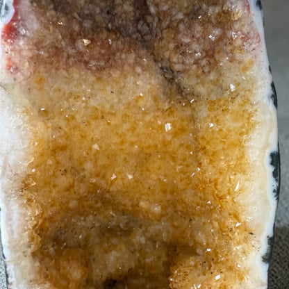 Citrine (heated amethyst) Geode 11 inch