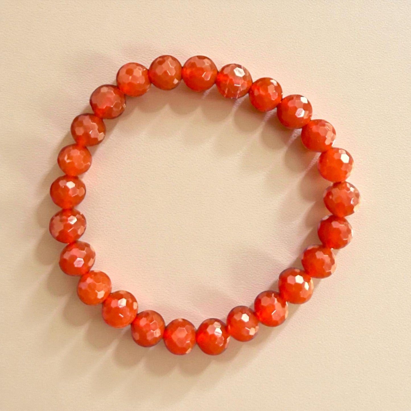 Carnelian Bracelet  for Confidence and Motivation 8 mm