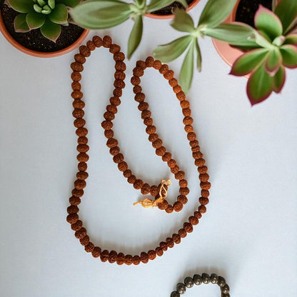 Genuine Spiritual Rudraksha Mala for Meditation | 108 beads(Free shipping)