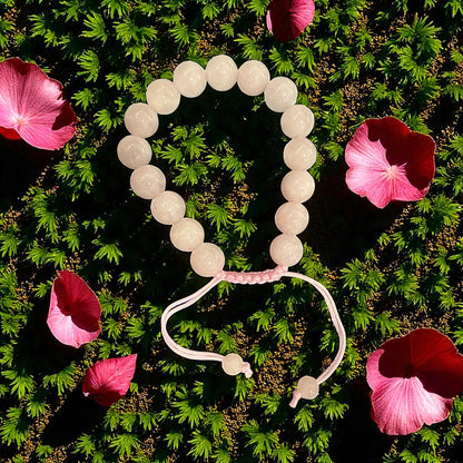 Genuine Rose quartz Bracelet 10mm with Adjustable Strings (Free shipping)