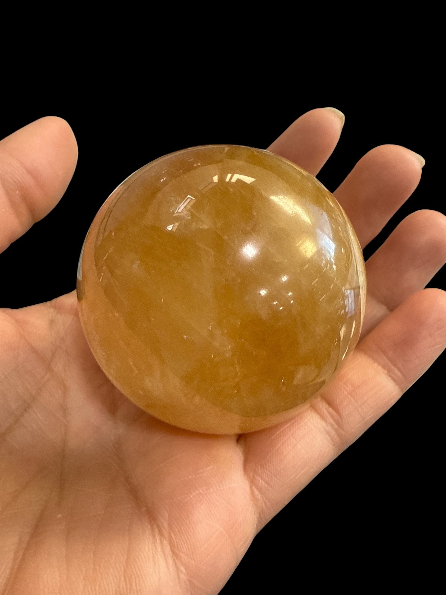 Honey Calcite Sphere N418
