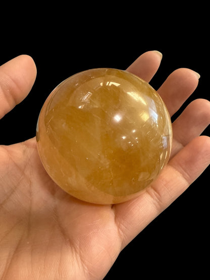 Honey Calcite Sphere N418