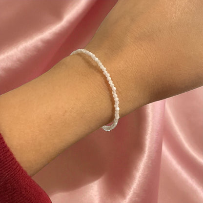 Moonstone bracelet adjustable N455