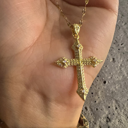18K Gold Plated Cross Necklace (Free shipping)
