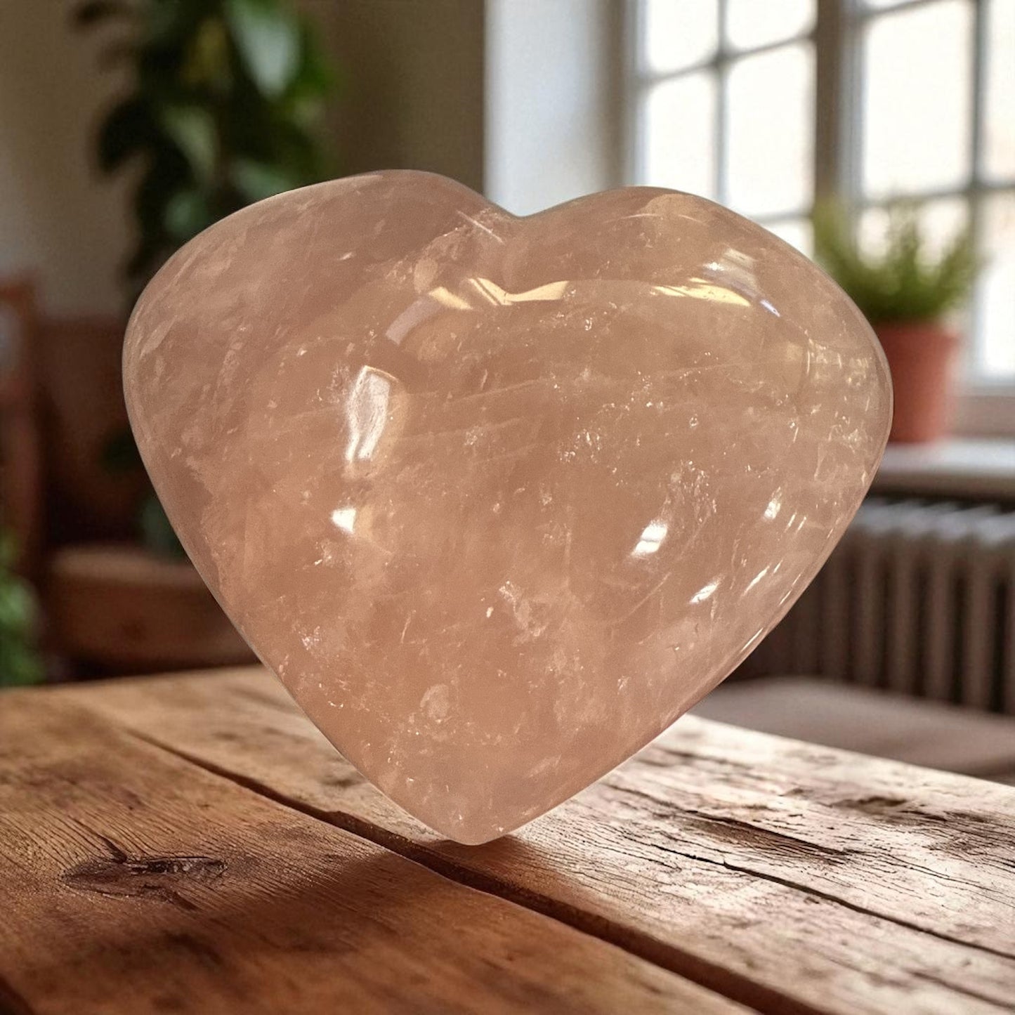 Genuine Heart shaped Rose quartz