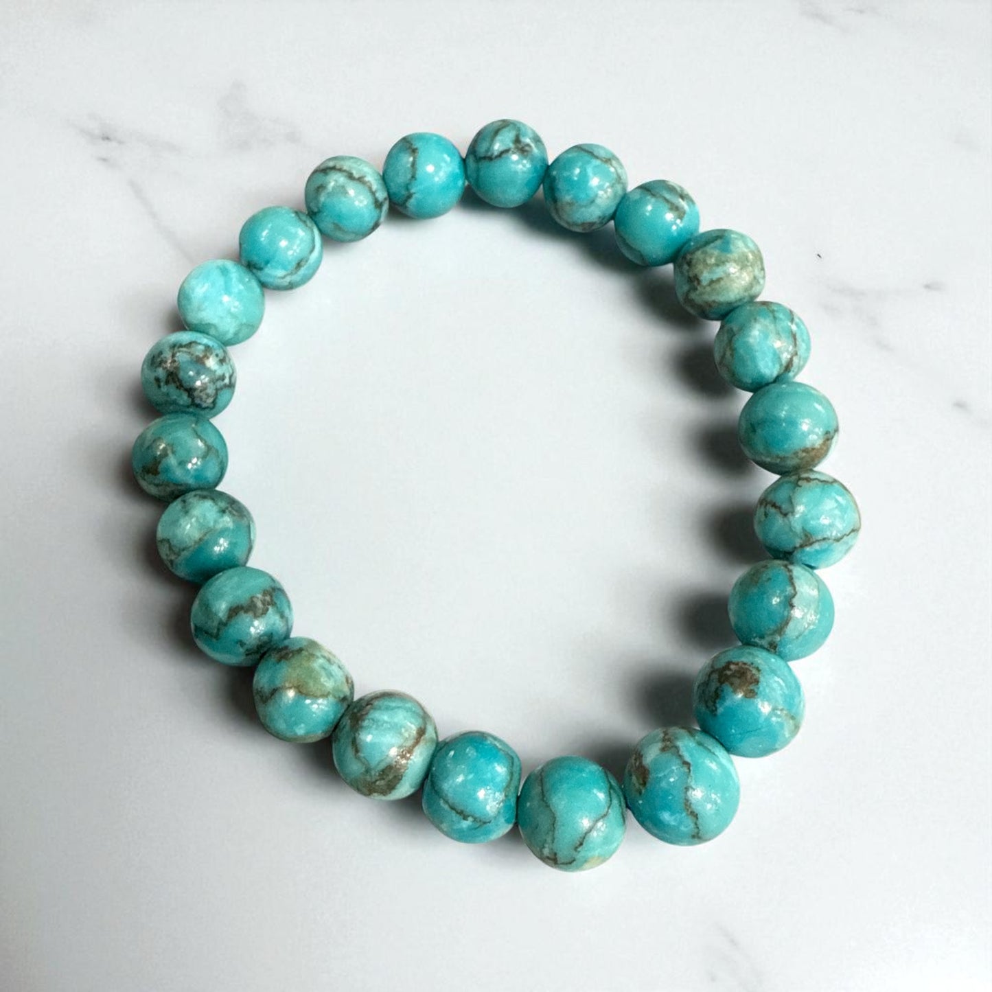 Genuine Turquoise Bracelet 9 mm  (Free shipping)