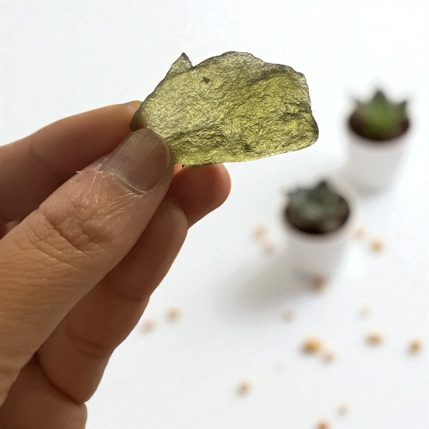 Moldavite (Olive Green) 7.014 Gm N374