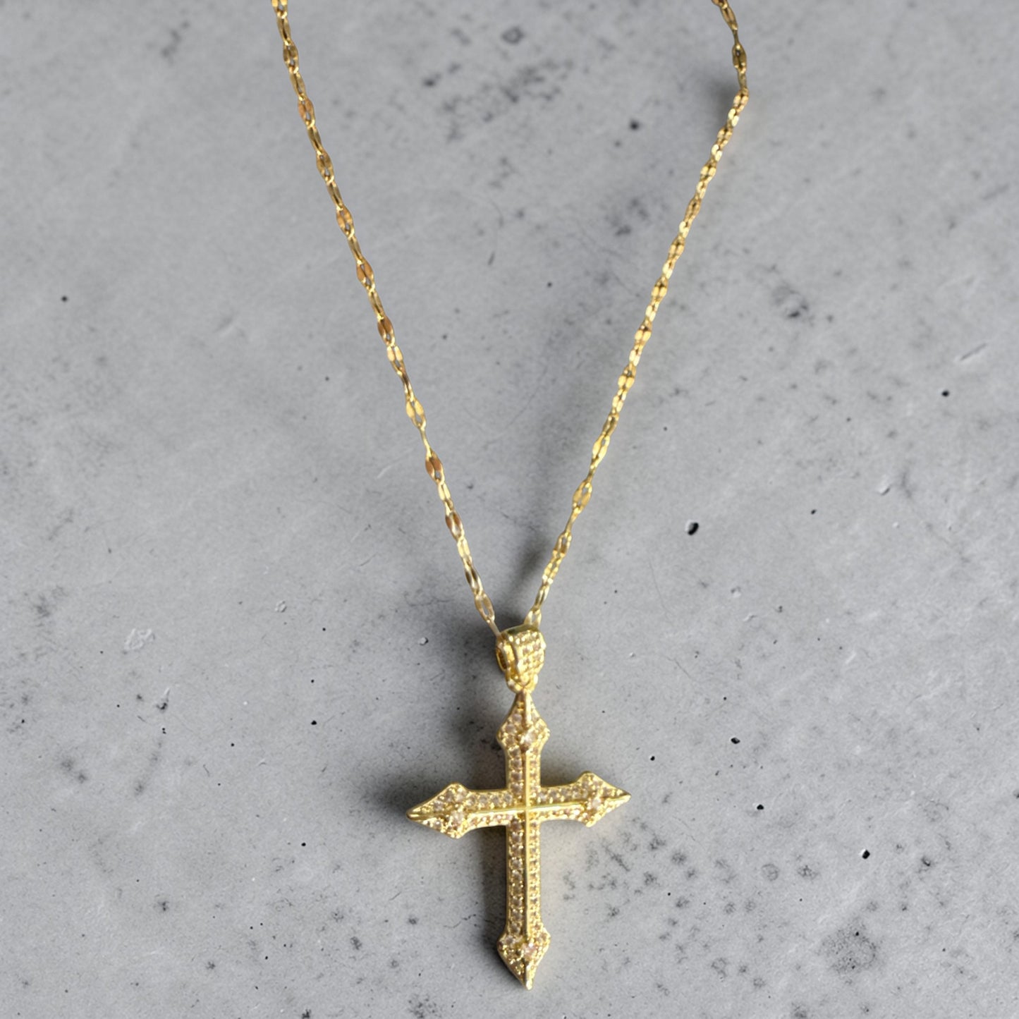 18K Gold Plated Cross Necklace (Free shipping)