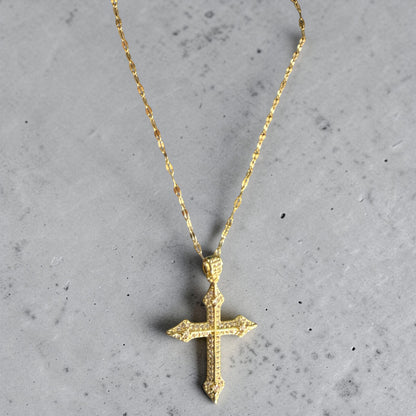 18K Gold Plated Cross Necklace (Free shipping)