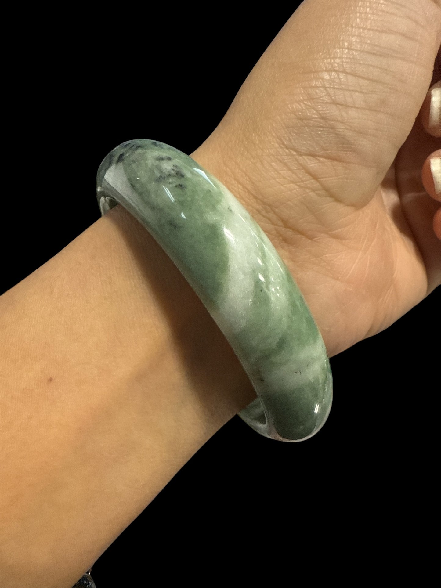 Green Jade Bangles 60.2 mm N393