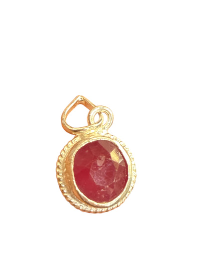 Natural Ruby (Pinkish Red) silver Pendant 4.60 Ct N390