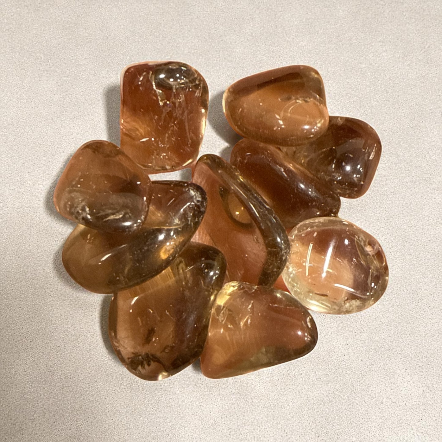 Natural smoky quartz tumble stones (free Shipping) 10 Pieces